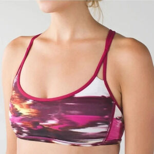 Lululemon | Lighten Up Bra In Pigment Wind Berry Rumble Sz 10